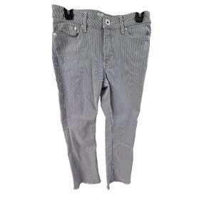 Vineyard Vines Pants Railroad Stripe Low Rise Flat Front Ankle Length Size 26